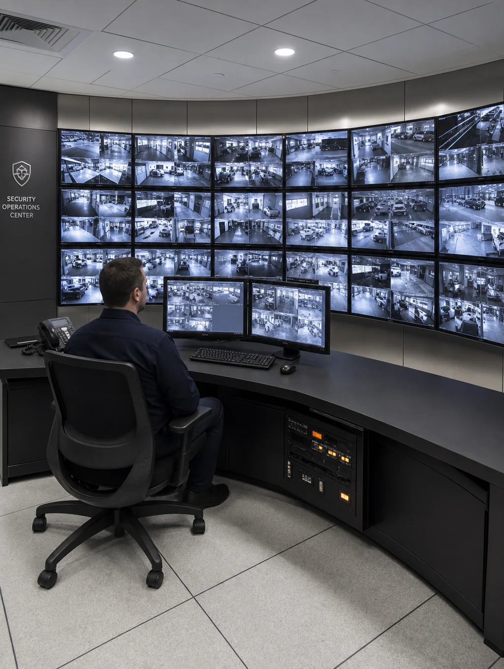 Security camera monitoring interface with digital overlays